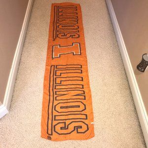 University of Illinois Fighting Illini Women's Scarf Sz 76Lx17H" Sheer Logo RARE